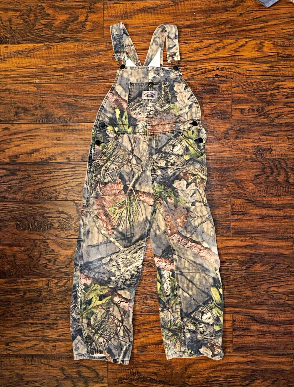 Round House Kids Camo Bib Pants Cotton Blend Adjustable Straps Size 8